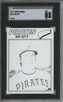 1977 Topps #197 Ed Ott 9 card progressive proof.